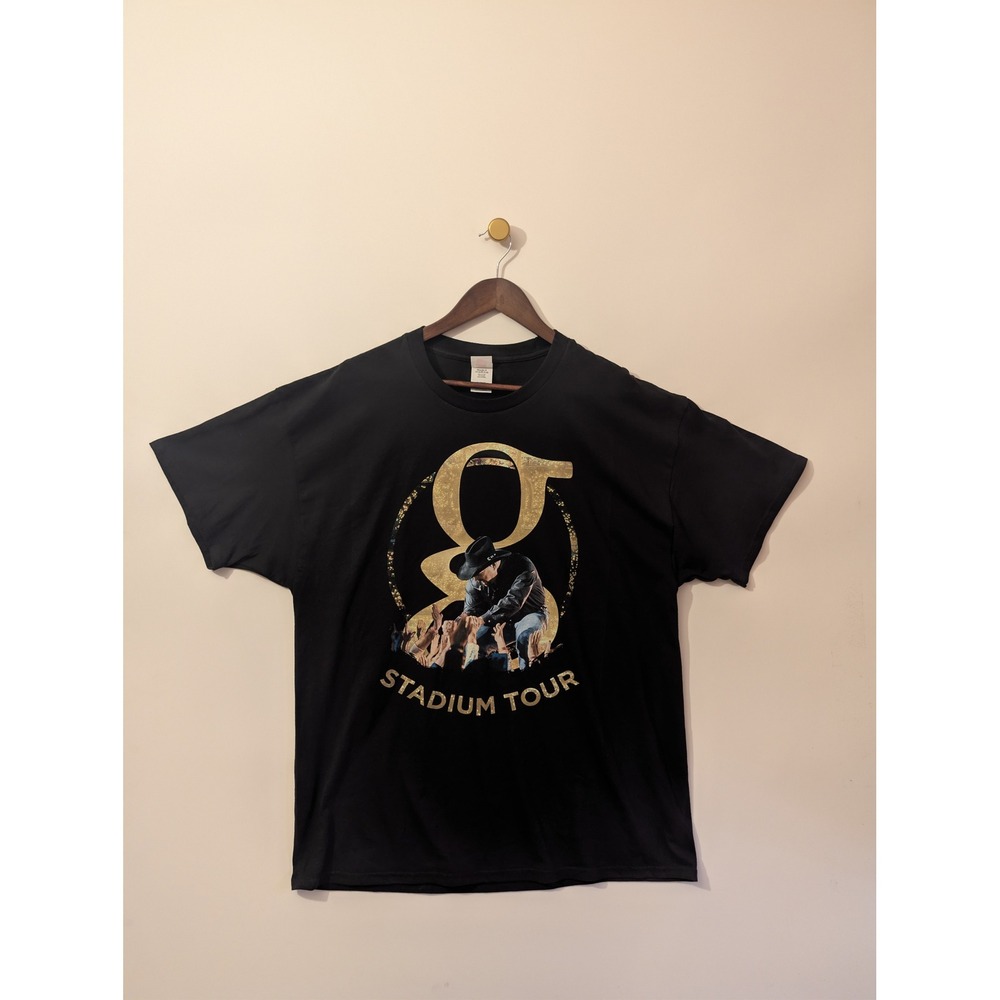 Hanes Garth Brooks Stadium Tour Shirt Mens XL Black Excellent Concert Tee TShirt